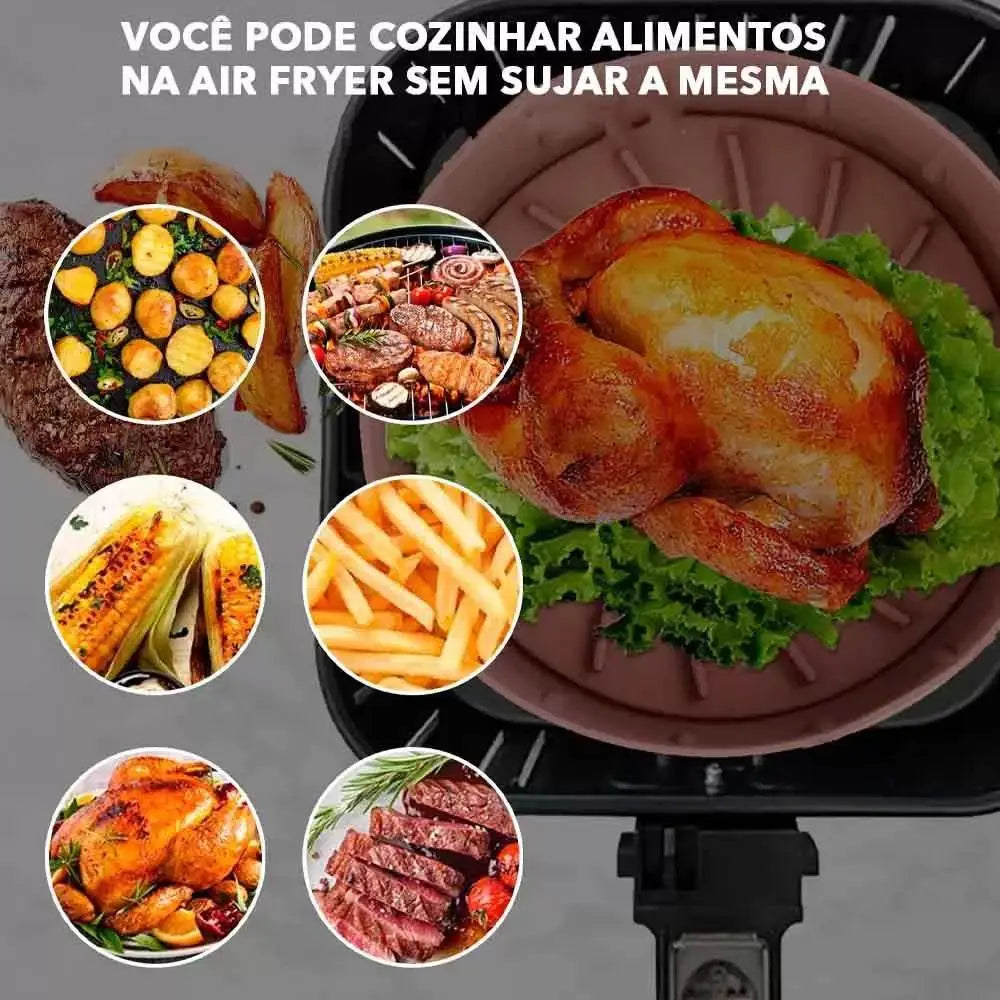 Kit 6 Capas Protetoras de AirFryer de Silicone Diferentes Medidas