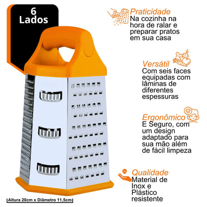 Multifuncional Ralador Vegetal Manual Casa Cozinha Shredder Ralador De Batata 6 Lados Cortador Triturador