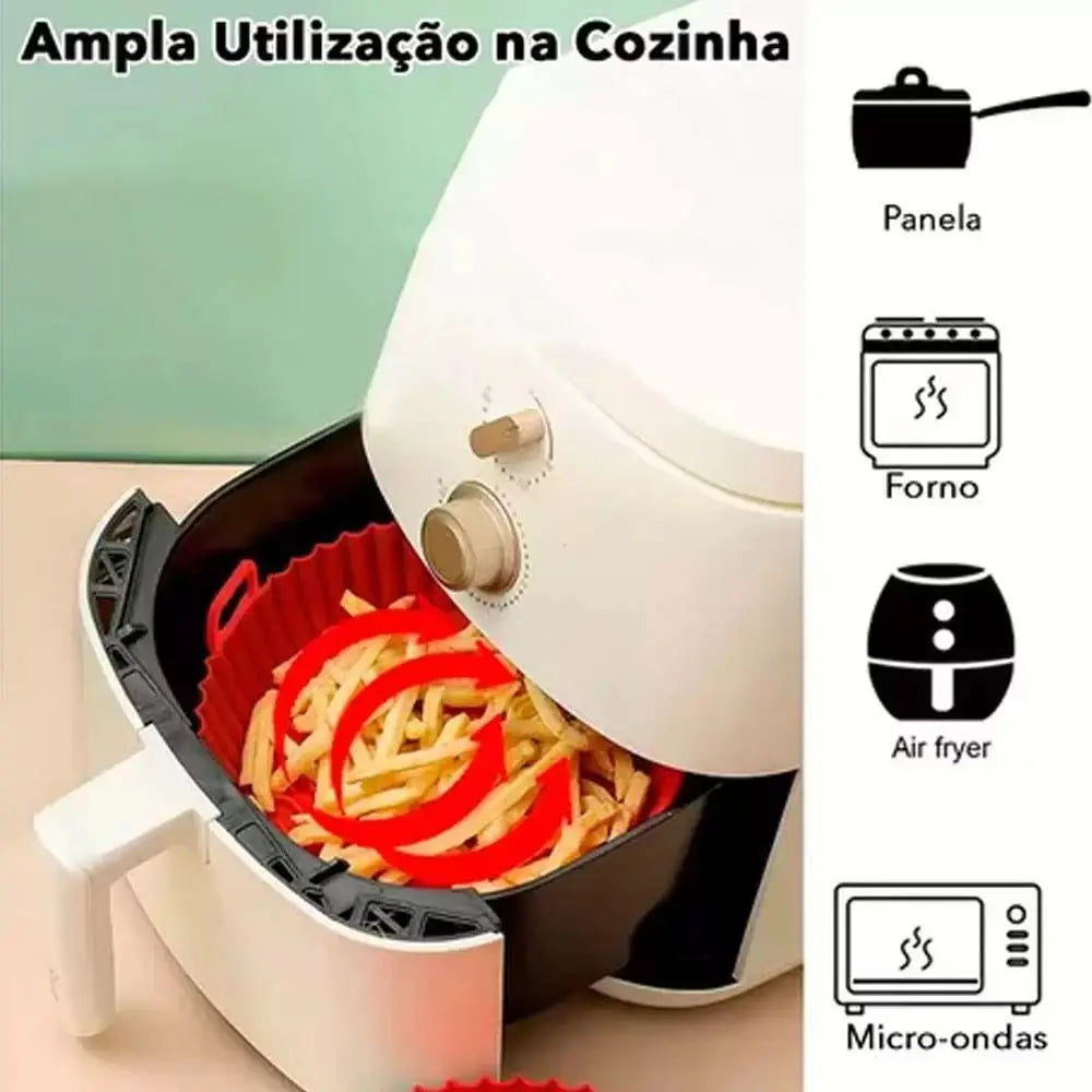 Kit 6 Capas Protetoras de AirFryer de Silicone Diferentes Medidas