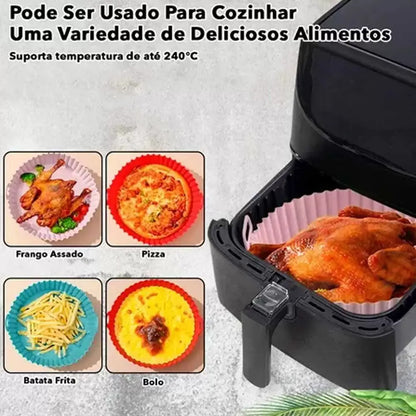 Kit 6 Capas Protetoras de AirFryer de Silicone Diferentes Medidas