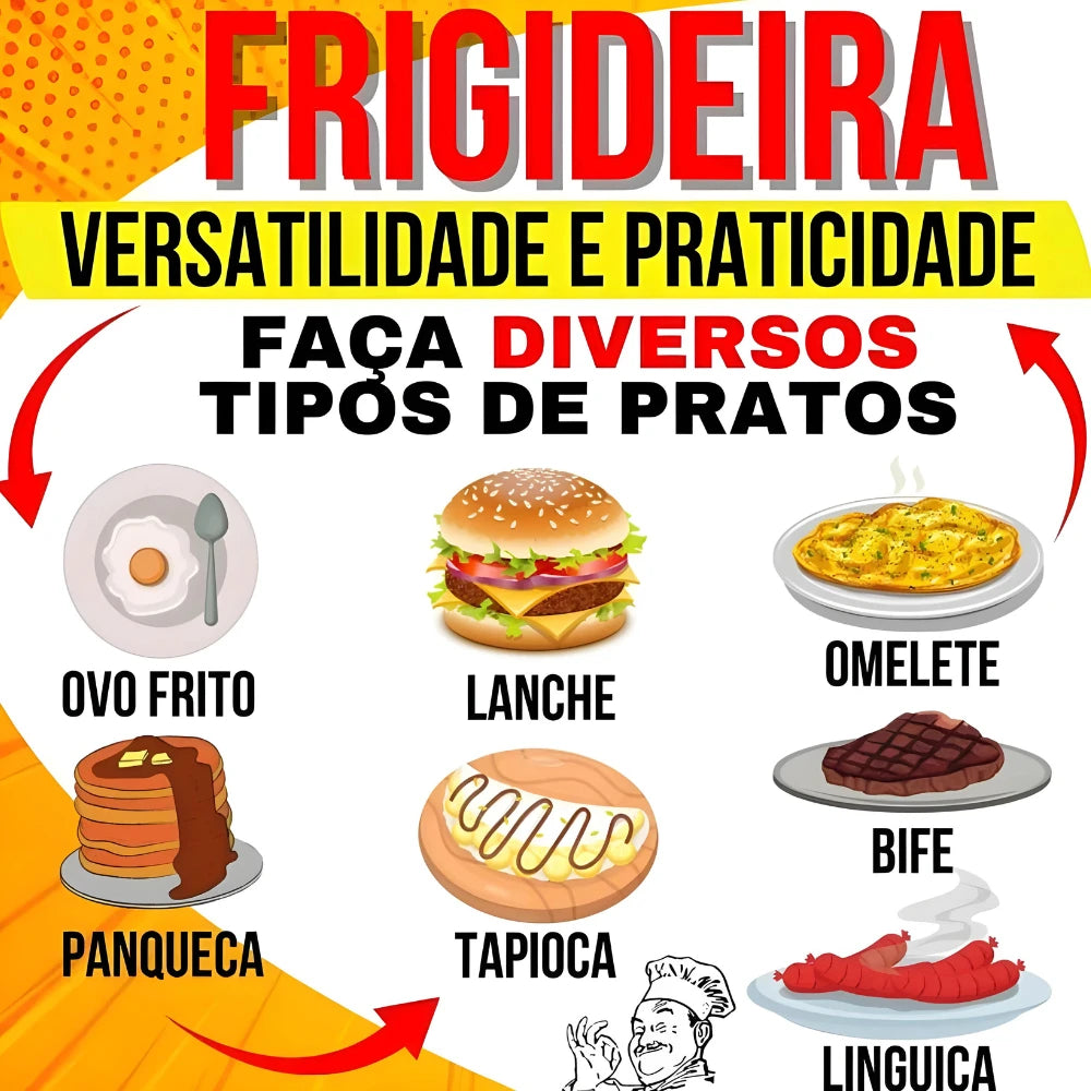 Frigideira Antiaderente Para Carne Frita Ovos Hamburguer Panela De Omelete Fundo de Comeia