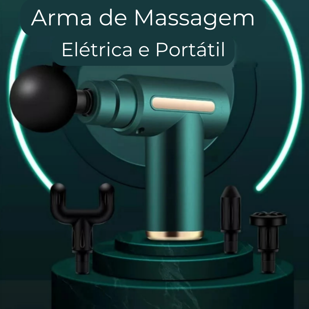 Massageador Elétrico de Alta Frequência, Massagem Muscular 4 em 1, Restaurador de Danos Musculáres