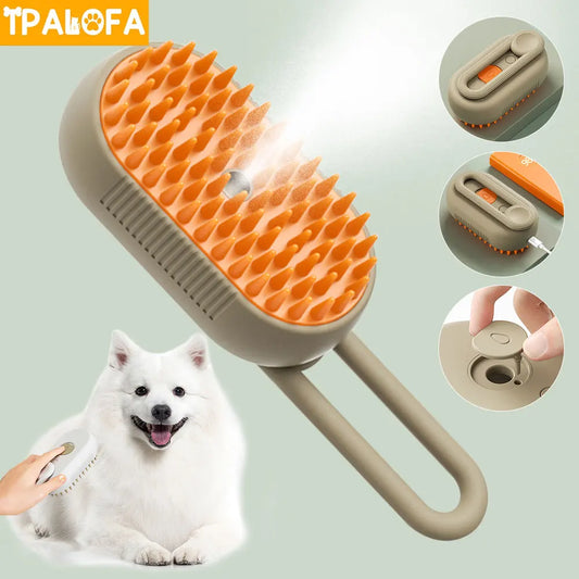 Escova à Vapor 3 em 1  para Cão e Gato, Pente Massageador, Acessórios para animais de estimação