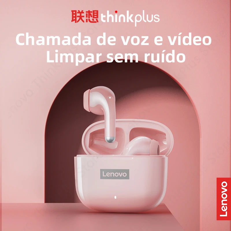 Lenovo-LP40 Pro TWS Sem Fio Bluetooth 5.1 Fones De Ouvido Com Redução De Ruído, Controle De Toque, Original, 250mAh, 2022