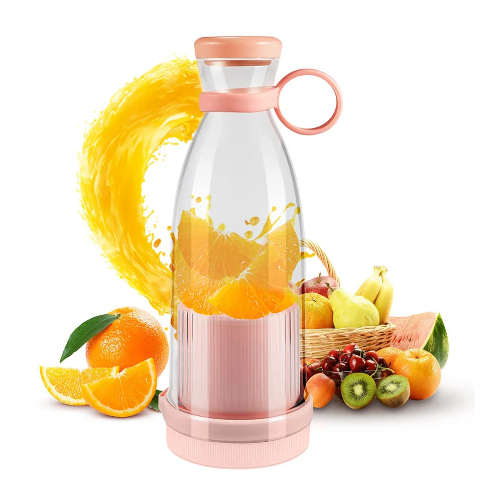 Garrafa Liquidificador Embutido, Fazedor de Sucos recarregáveis de frutas frescas, USB, Mini liquidificador elétrico