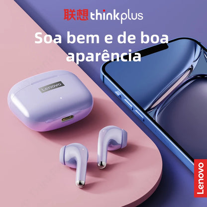 Lenovo-LP40 Pro TWS Sem Fio Bluetooth 5.1 Fones De Ouvido Com Redução De Ruído, Controle De Toque, Original, 250mAh, 2022