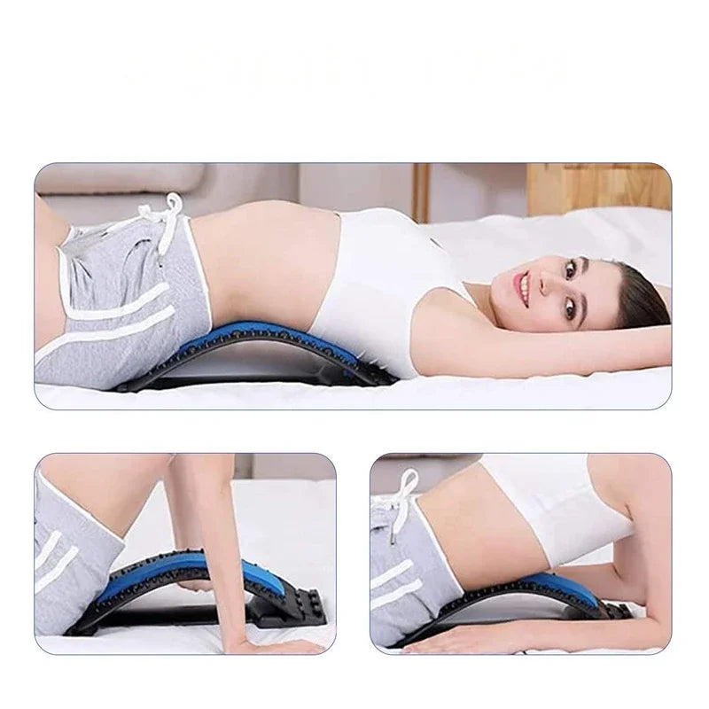 Massageador Ajustável Multi-Nível, Estalador de Costas, Quiropraxia Caseira, Lombar, Cervical, Suporte Coluna, Alívio da Dor