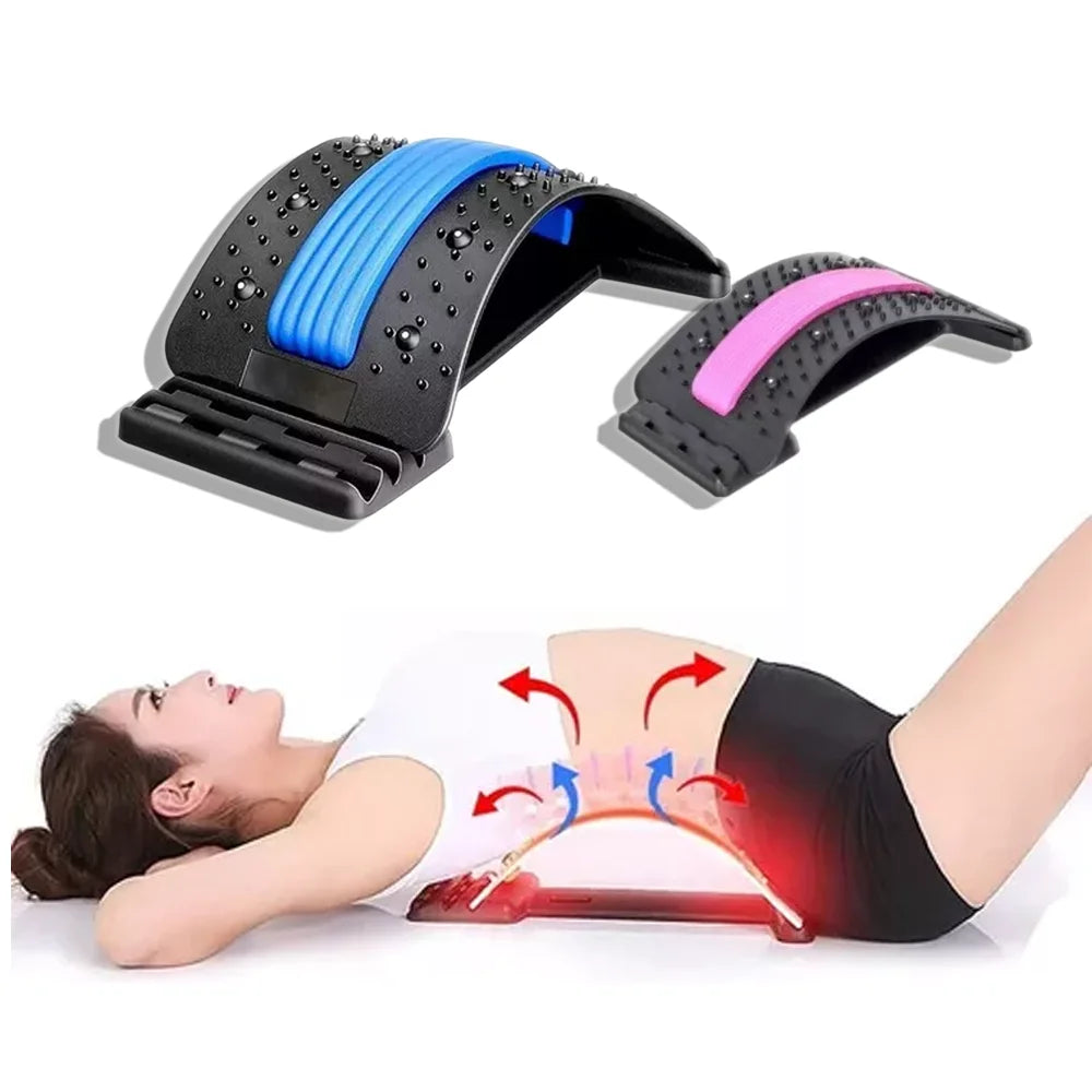 Massageador Ajustável Multi-Nível, Estalador de Costas, Quiropraxia Caseira, Lombar, Cervical, Suporte Coluna, Alívio da Dor