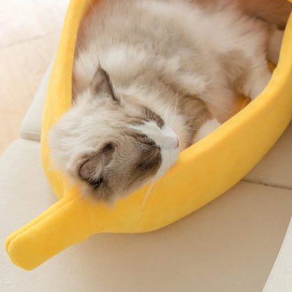 Cama Banana Fofa Portátil Para Gatos ou Cachorros Pequenos